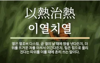 이열치열 뜻 예문 반대말 사자성어 정리_11