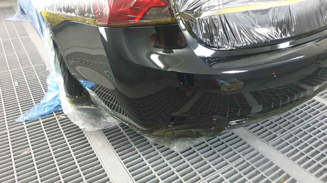 인천 판금도색 - 뒤 범퍼 도장 완료