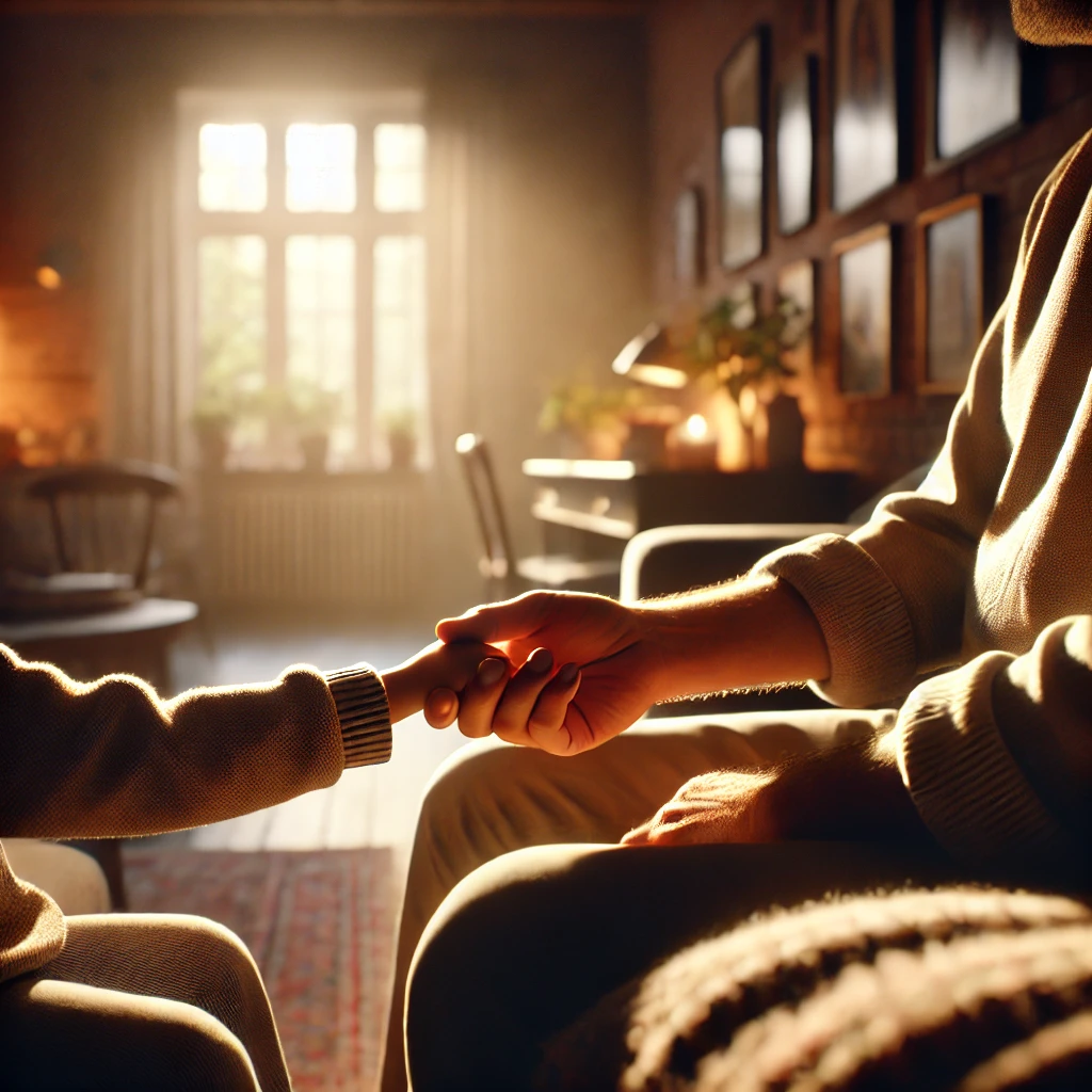 부모가 아이 손을 따뜻하게 잡고 있는 모습