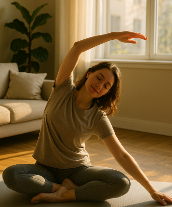 스트레칭을 하는 사진