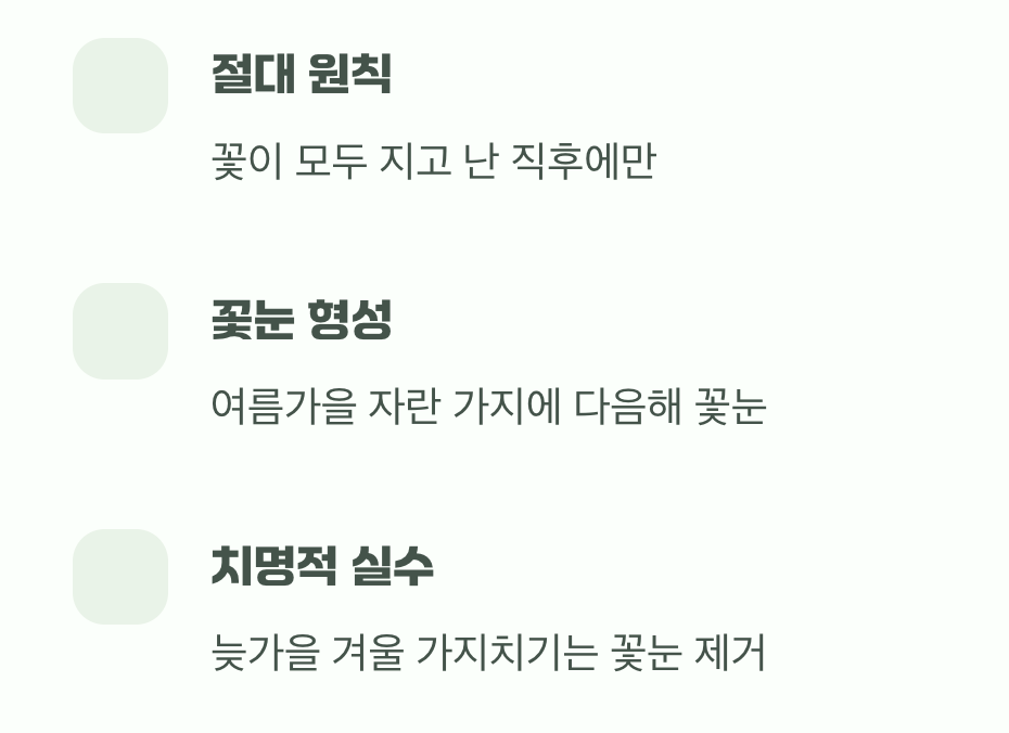 가장 중요한 약속, 가지치기 시점