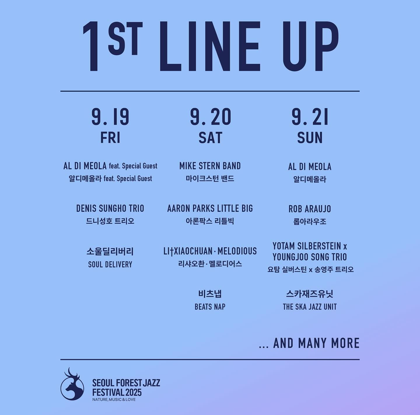 서울숲 재즈 페스티벌 출연진