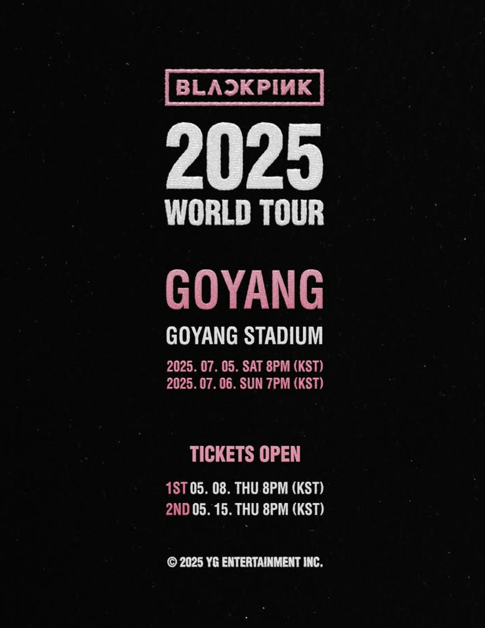 블랙핑크 2025 월드투어 고양콘서트