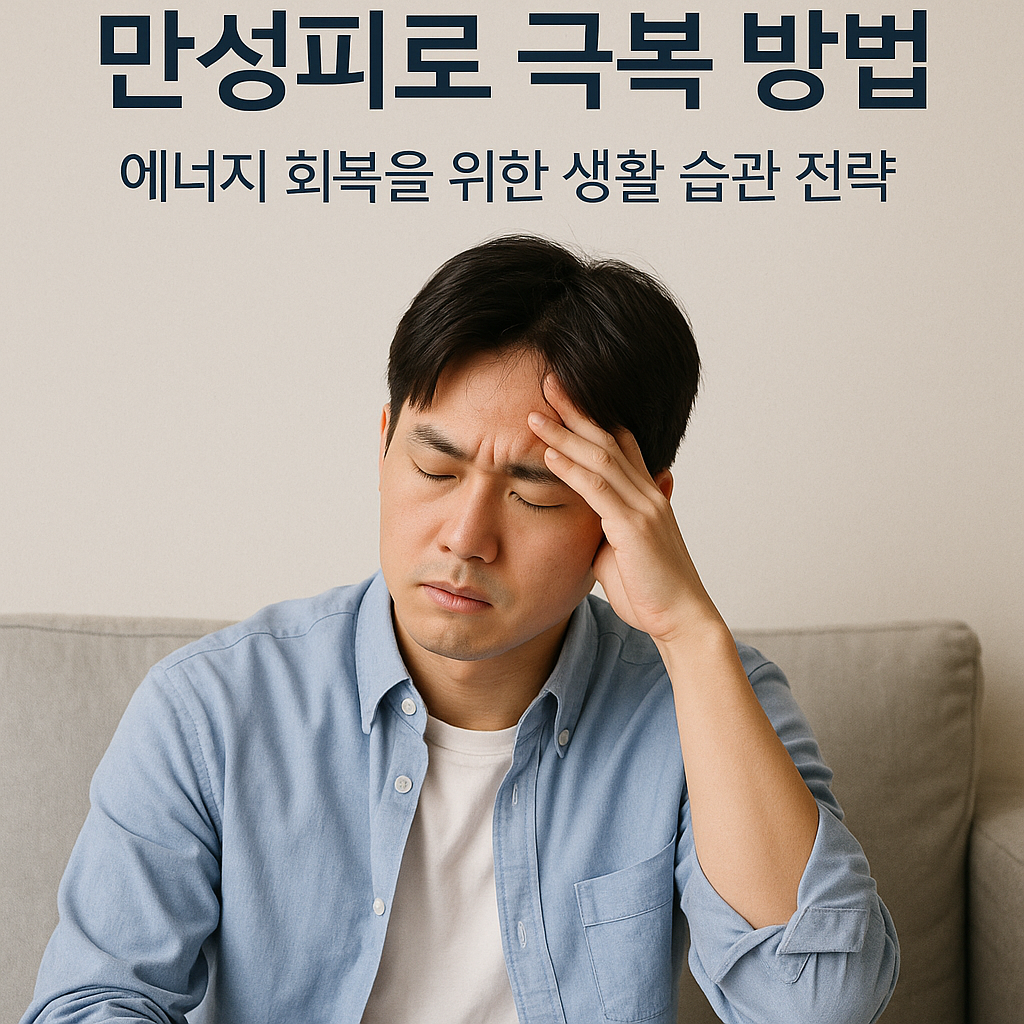 만성피로 극복 방법, 에너지 회복을 위한 생활 습관 전략