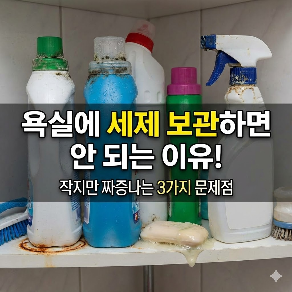 세제를 욕실에 보관할 때 생길 수 있는 작은 문제들