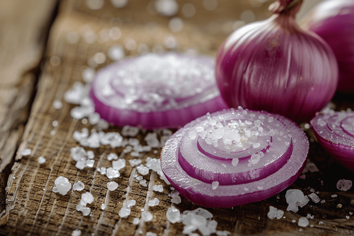 소금을-뿌려놓은-양파-이미지