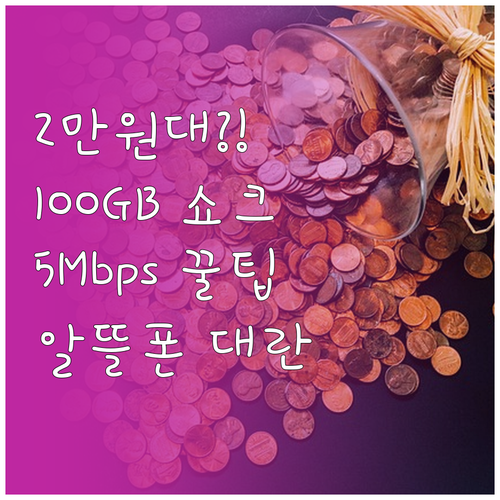 월 2만원대 알뜰폰 무제한 요금제 1..