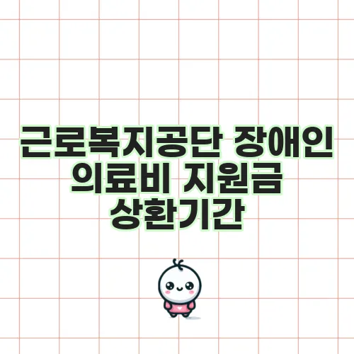 근로복지공단 장애인 의료비 지원금 상환기간