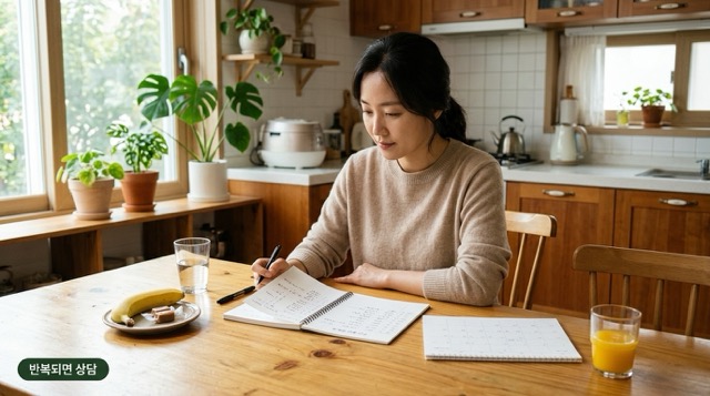 반복 저혈당 증상 기록