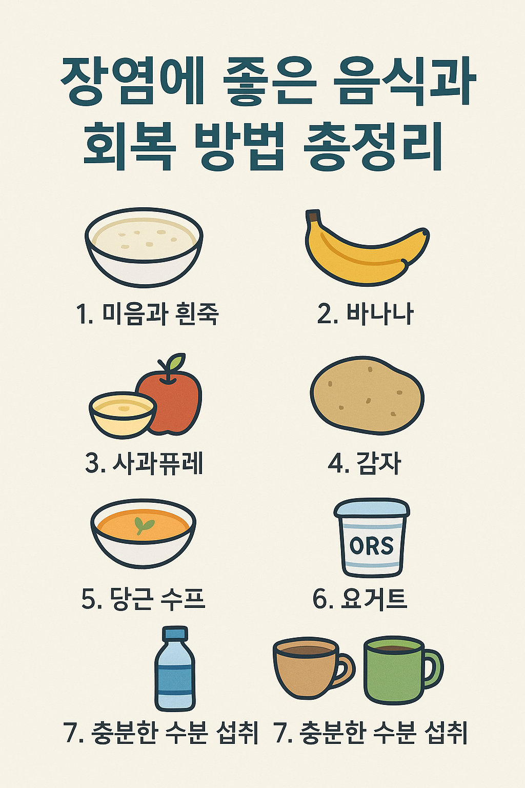 장염에 좋은 음식과 회복 방법 총정리