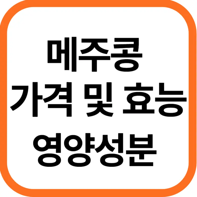메주콩 가격 및 효능&#44; 영양소&#44; 영양성분