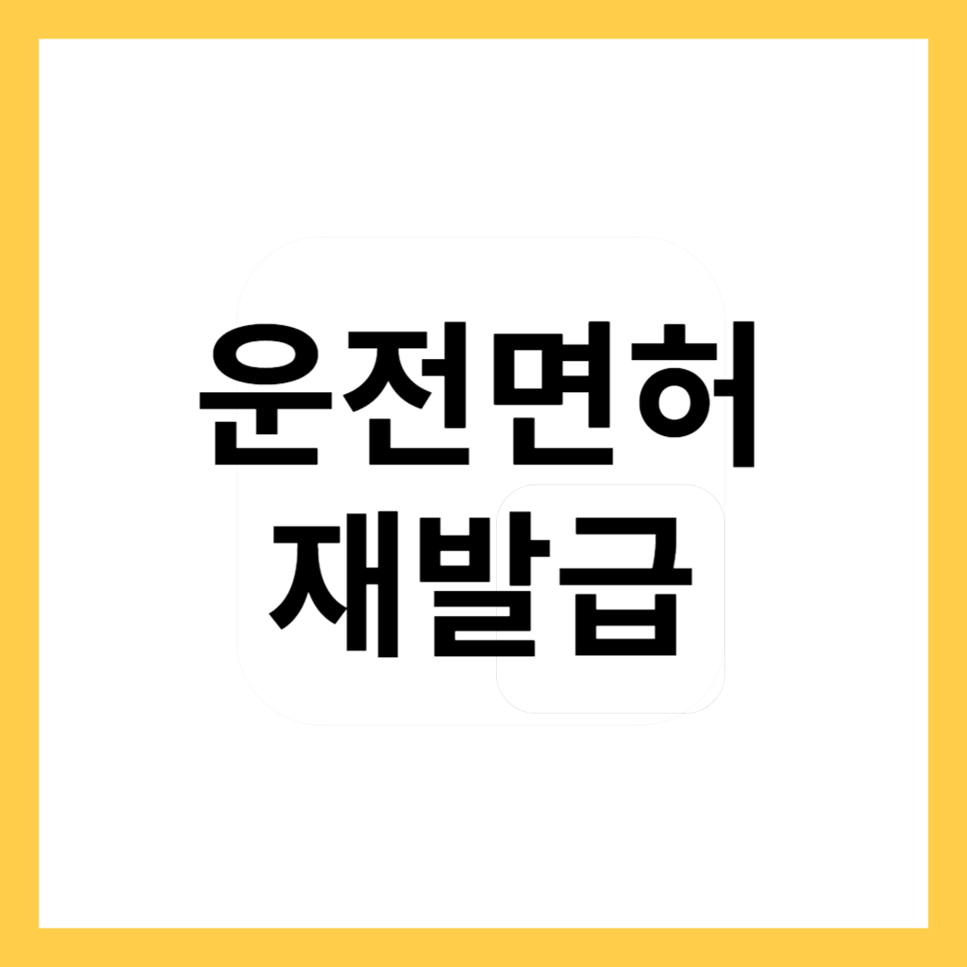 운전면허 재발급