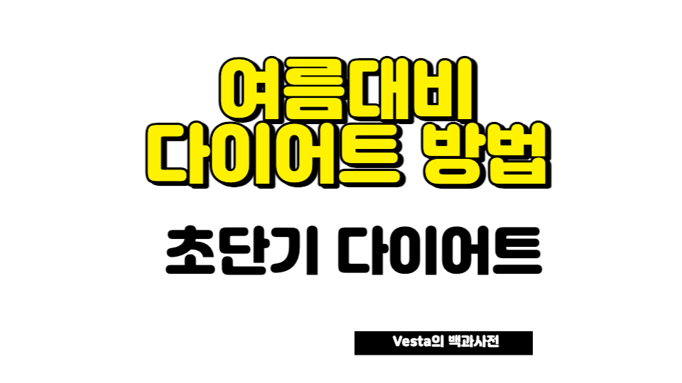 여름 다이어트 방법 안내