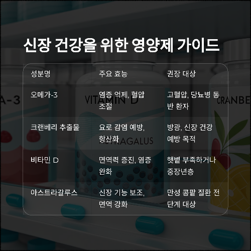신장 건강을 지키는 영양제와 관리법의 모든 것