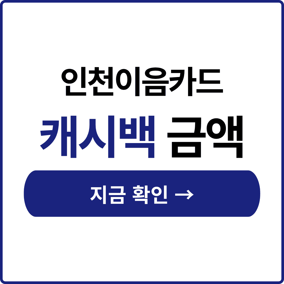 인천e음카드 혜택