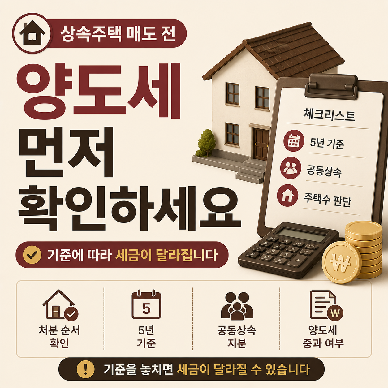상속주택 매도 전 확인해야 할 양도세 기준 안내 이미지