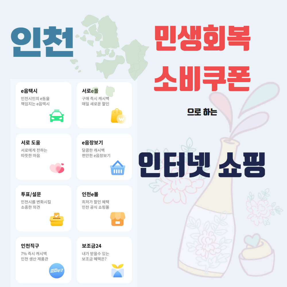 인천지역 민생회복소비쿠폰으로 인터넷쇼핑하기