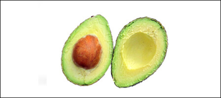반으로 잘린 아보카도