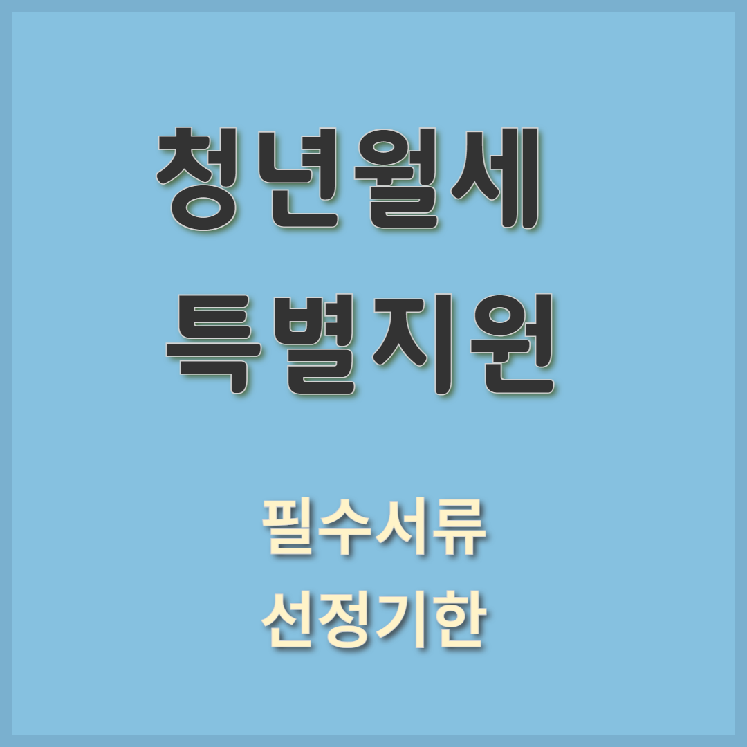 청년월세 특별지원 – 미선정 이유, 선정 기한, 필수 서류
