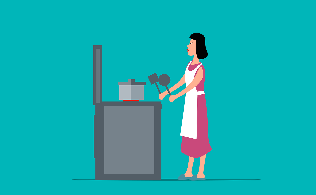 전업주부 모습의 사진