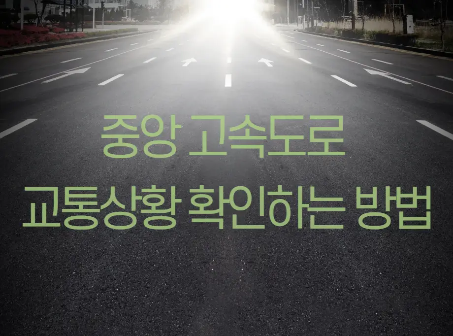 중앙 고속도로 교통상황