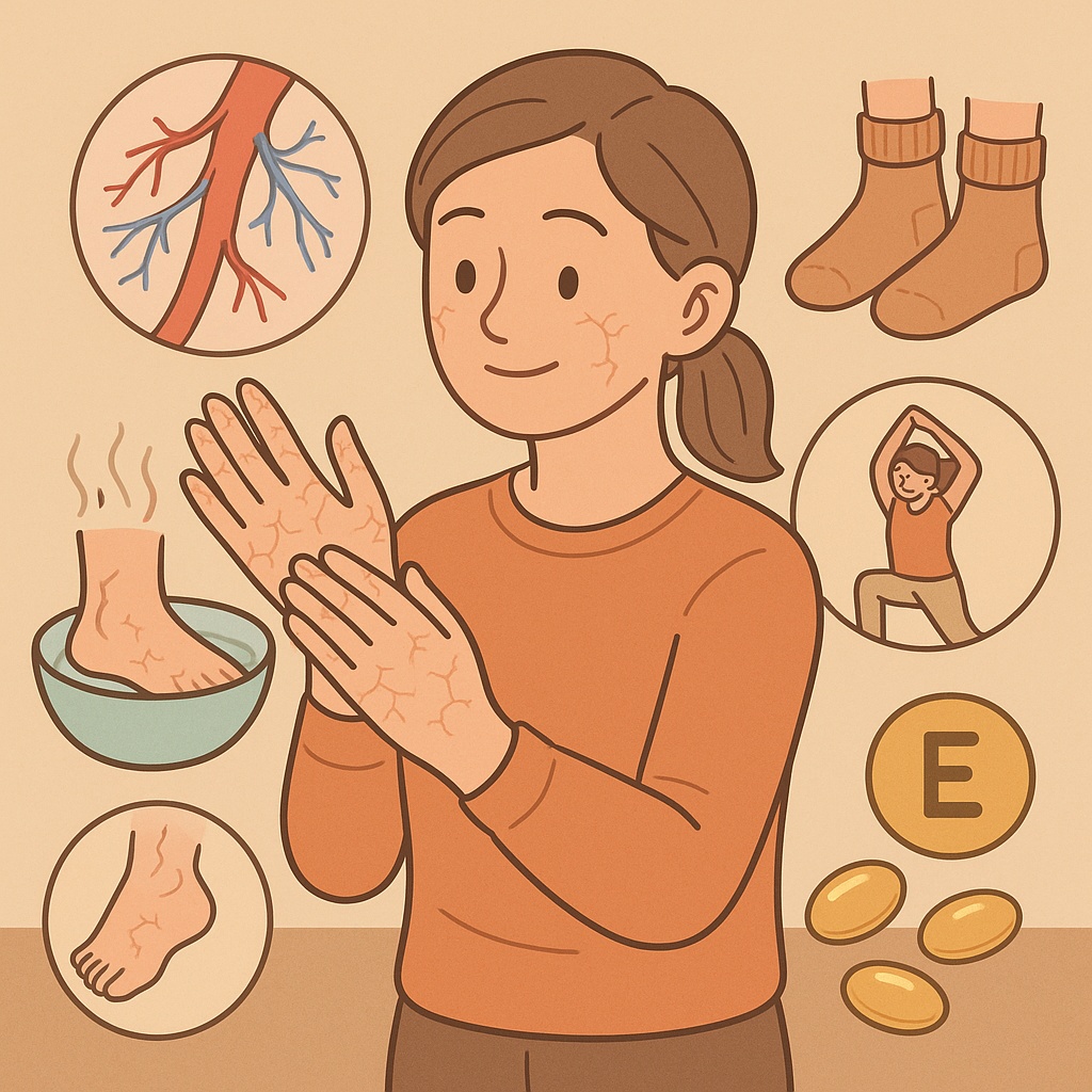 겨울철 손발이 트는 이유 혈액순환과 피부의 관계 동상, 혈액순환, 모세혈관