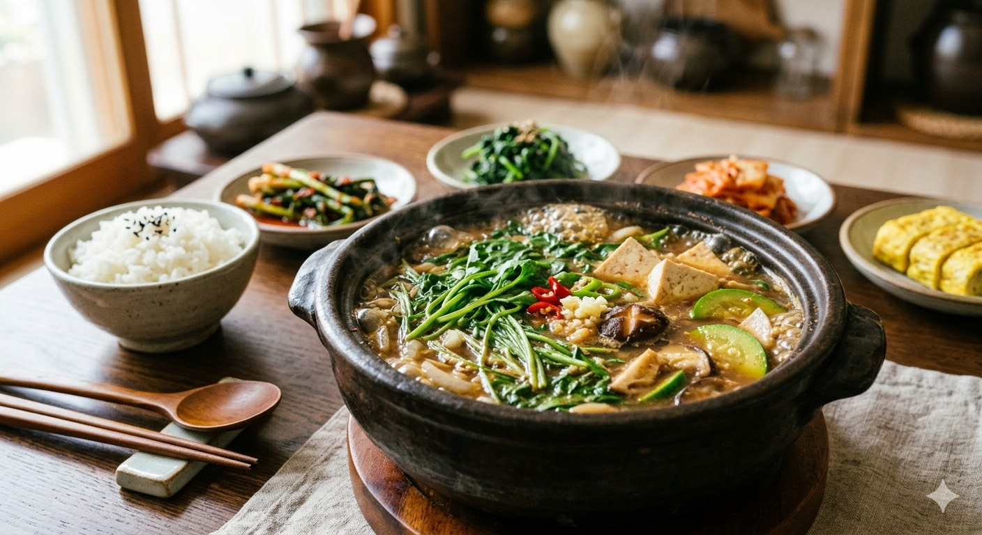 봄나물(달래/냉이) 된장찌개: 입안 가득 퍼지는 봄의 향기와 영양(3~4월 제철)