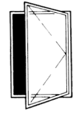 창문종류, 측면 고정 케이스먼트창
