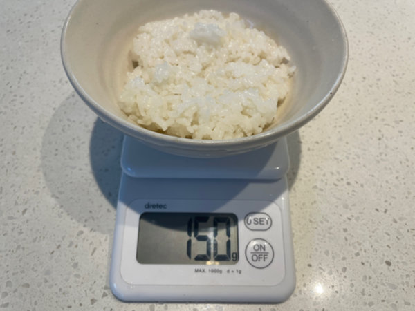 당근라페 김밥 만들기 재료 준비 - 밥 150g