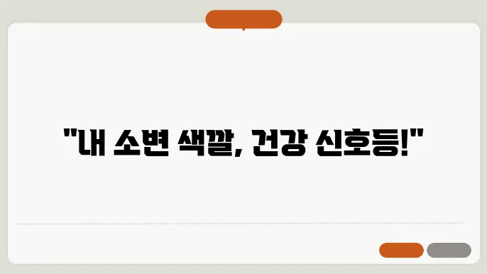 소변 색깔로 보는 건강 상태 꿀팁