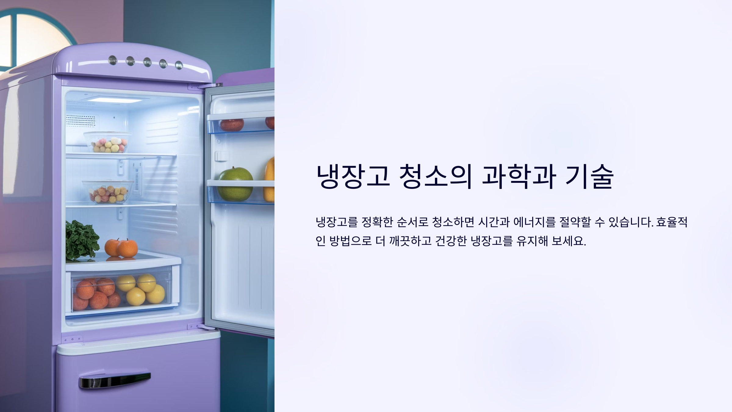 냉장고 청소의 과학과 기술