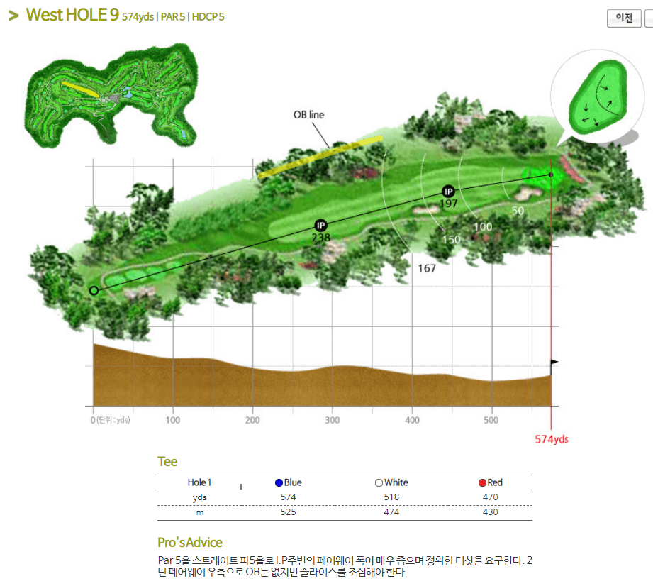 안성베네스트 골프클럽 서코스 9