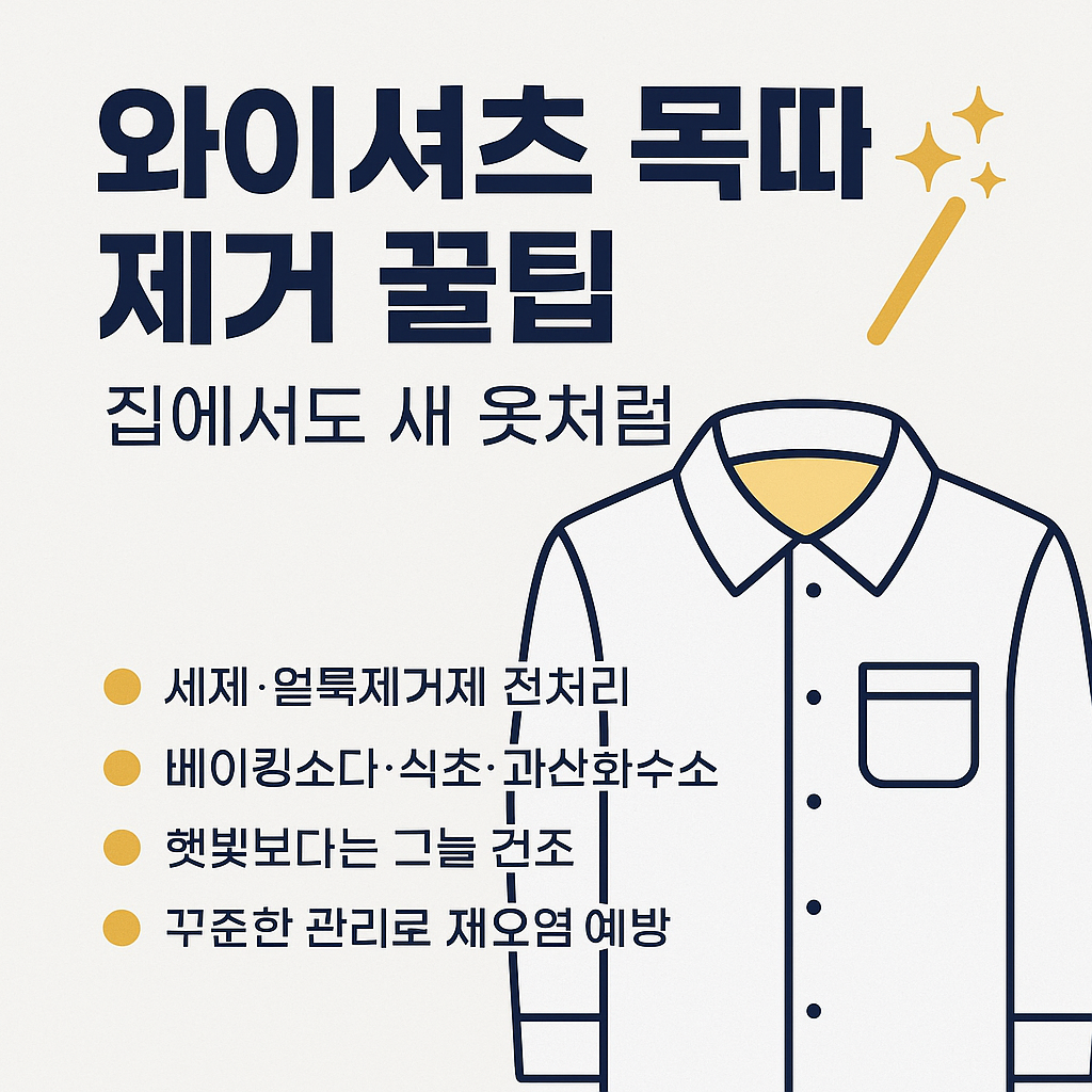 와이셔츠 목때 빼는법