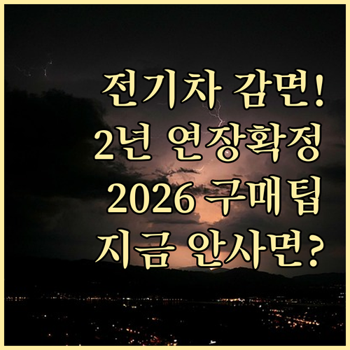 전기차 취득세 감면 2년 연장 및 2..