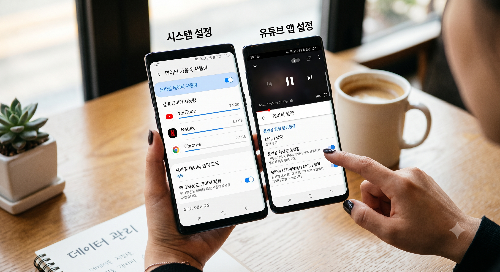 동영상 앱이나 스마트폰 설정에서 데이터 사용을 관리