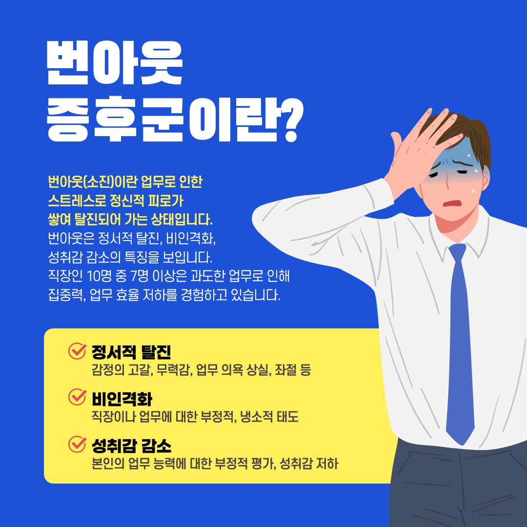 번아웃 증후군에 대한 설명 이미지.