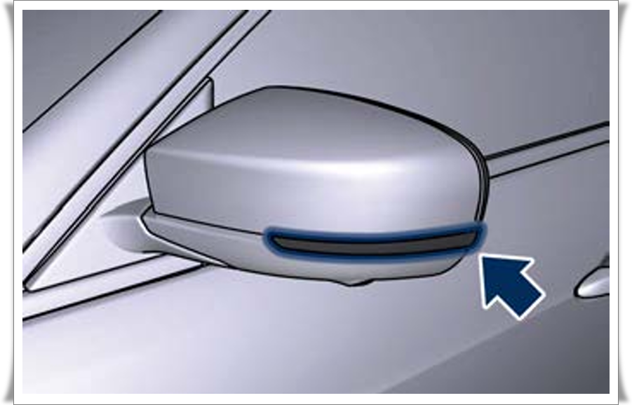 마세라티 기블리 사이드미러 통합 LED 라이트 작동