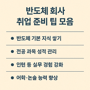 반도체 회사 취업 준비 팁 모음 관련 사진