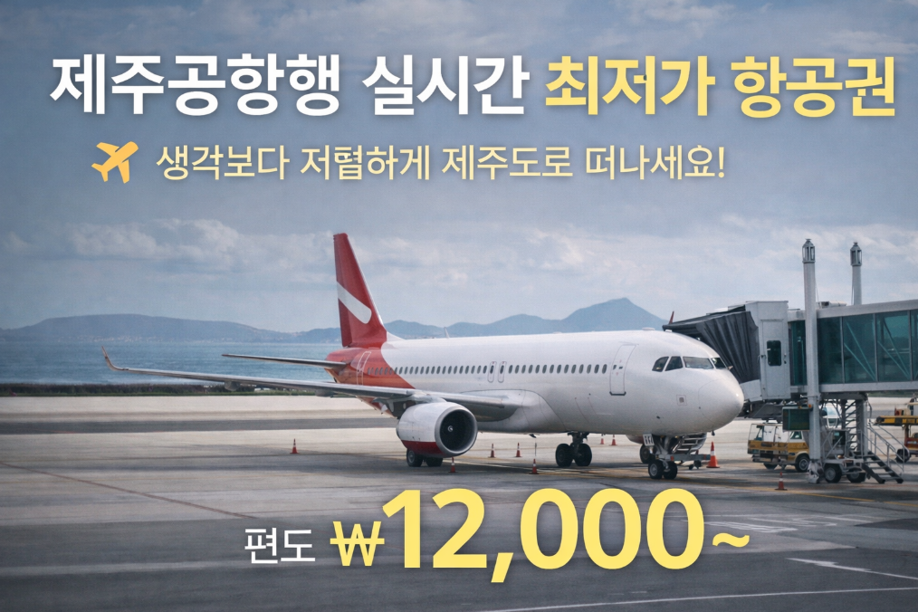 제주공항 최저가 항공권 실시간 찾는 법