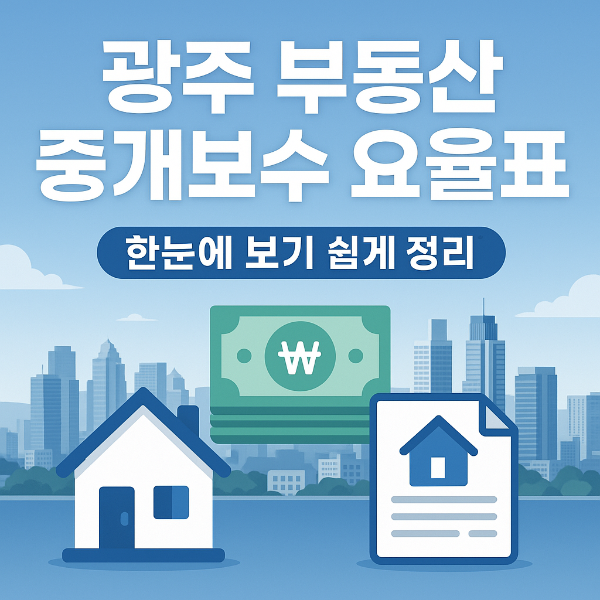 광주 부동산 중개보수 요율표 썸네일 이미지입니다.