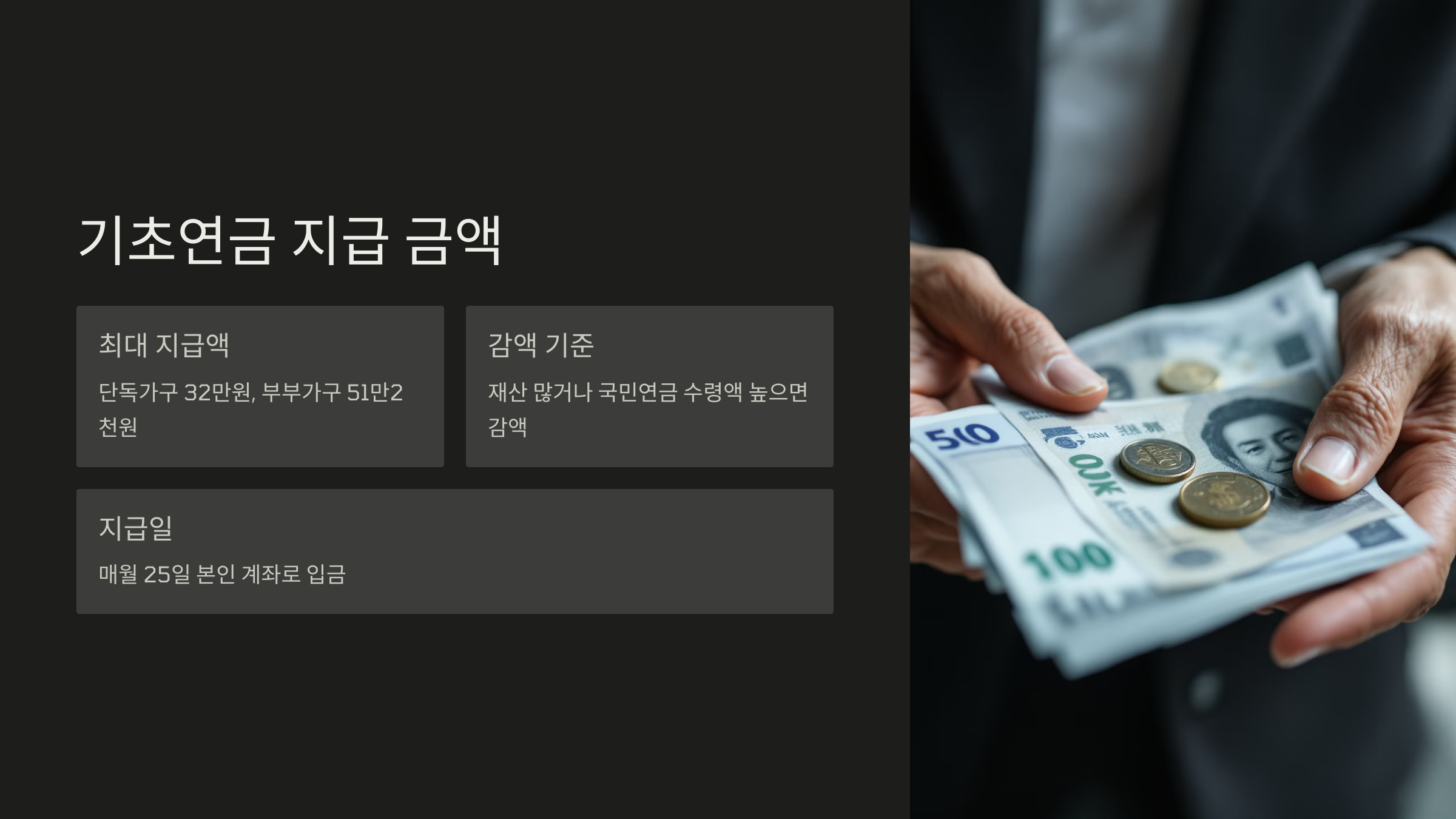 기초 연금 지급 금액