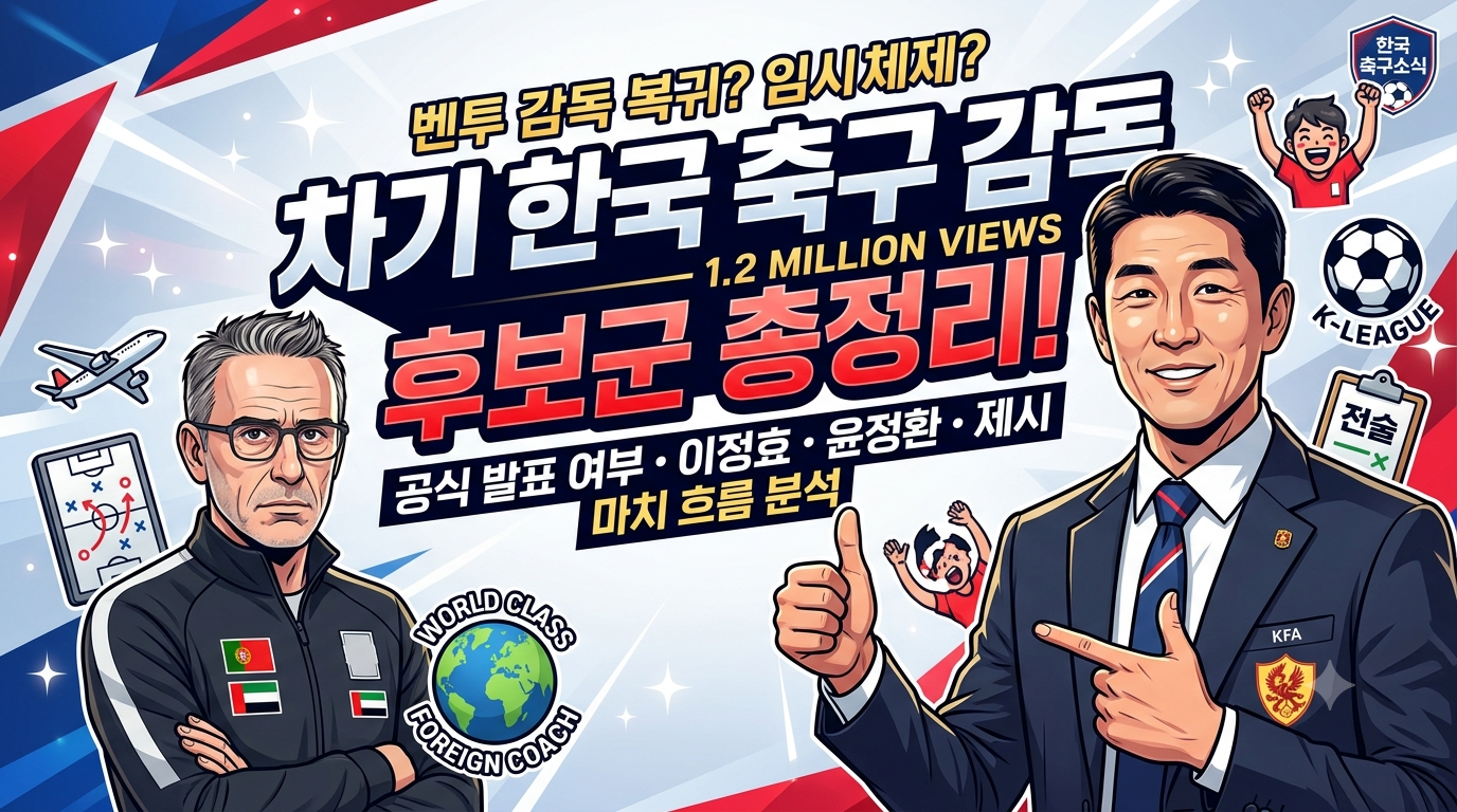 대한민국 차기 축구 국가대표 감독 선임 흐름 및 파울루 벤투 감독 복귀 관심 표명 소식 분석 정보 이미지