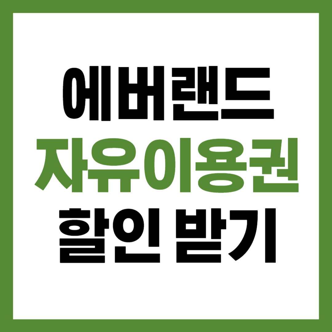 에버랜드 자유이용권 할인