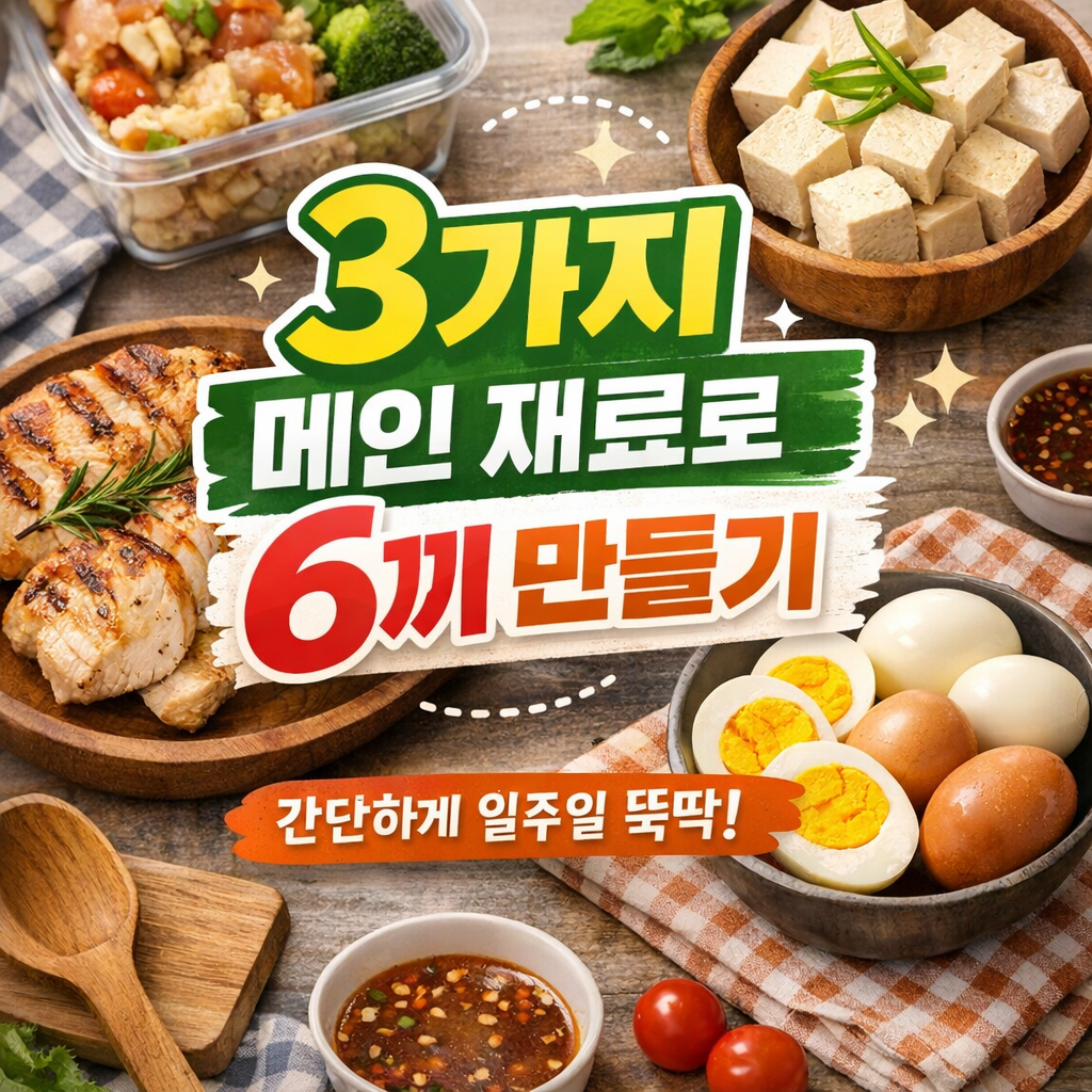 &ldquo;3가지 메인 재료로 6끼&rdquo; 같은 구성법