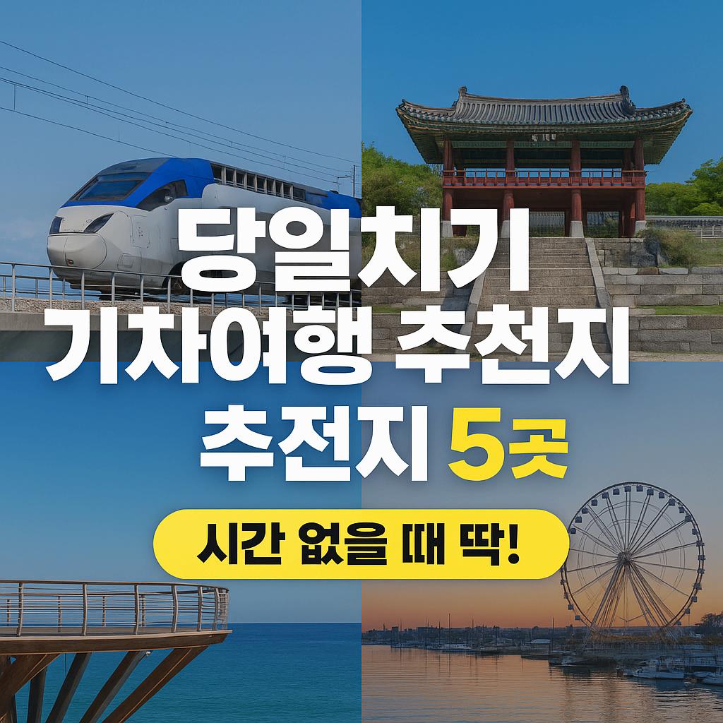 당일치기 기차 여행 추천지 5곳 – 시간 없을 때 딱!