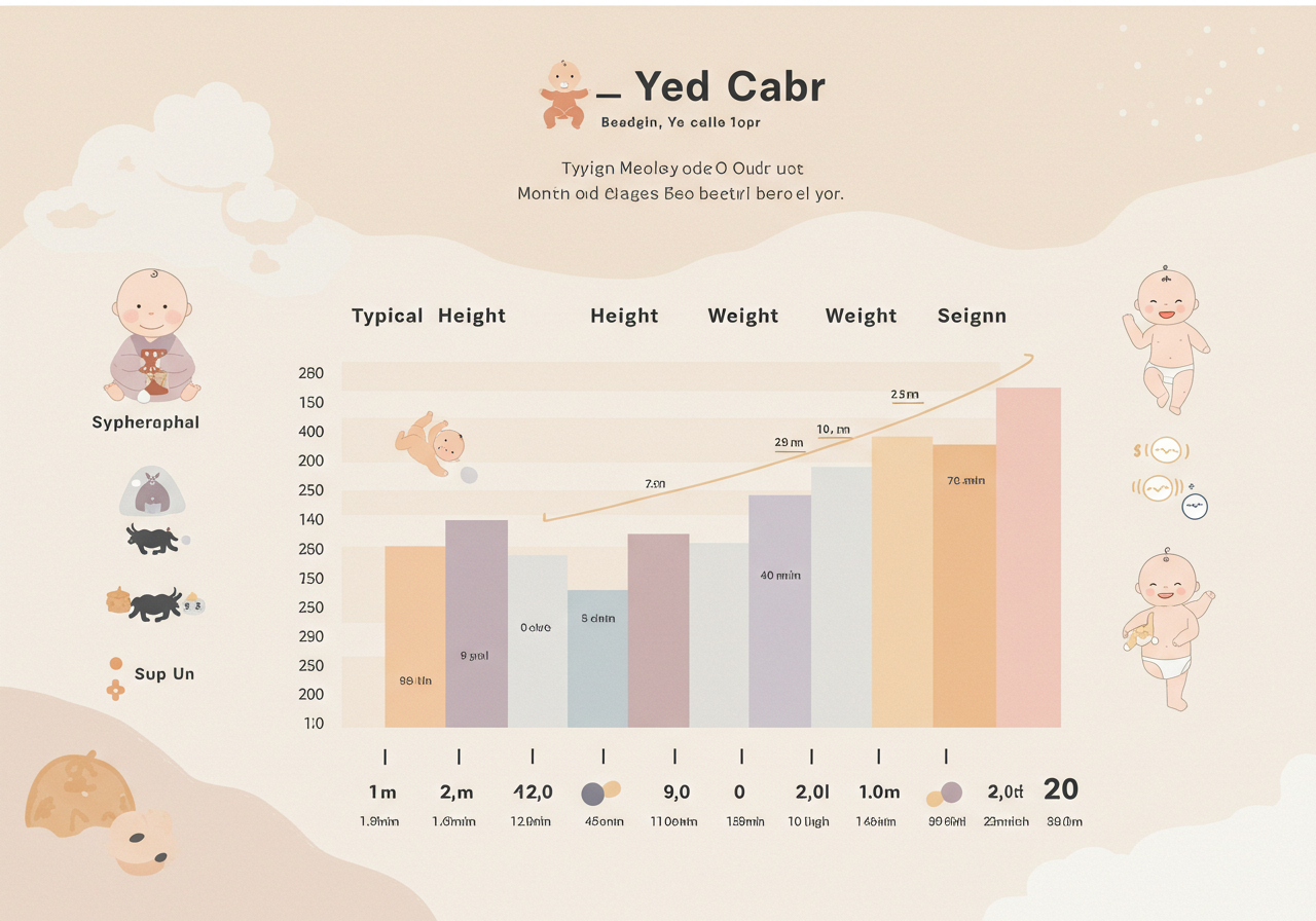 12개월 아이의 신장과 체중 평균 범위를 나타낸 그래프