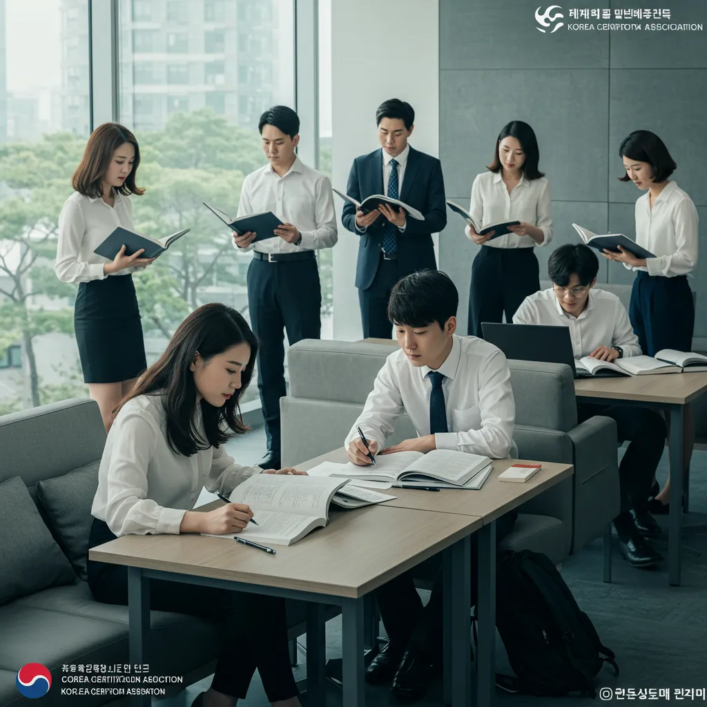 자격증 공부를 하고 있는 수강생의 모습1