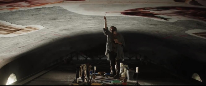 미켈란젤로의 그림그리는 장면