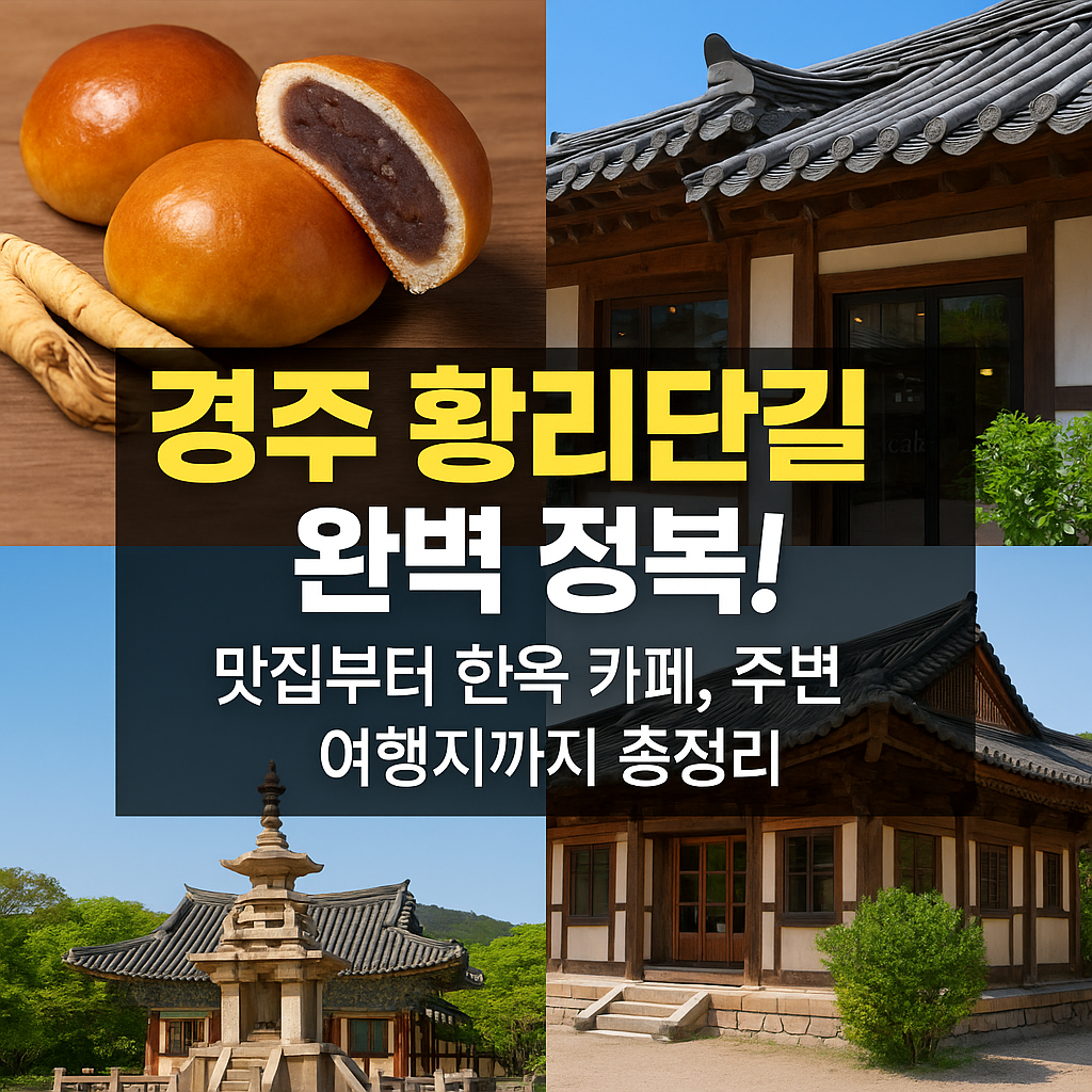 경주 황리단길 완벽 정복! 맛집부터 한옥 카페, 주변 여행지까지 총정리