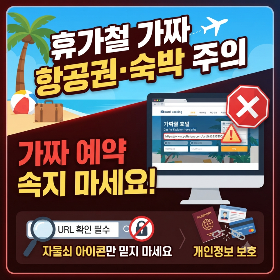 휴가철 가짜 항공권&middot;숙박 조심